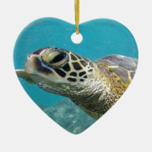 Hawaii Green Sea Turtle Ceramic Ornament