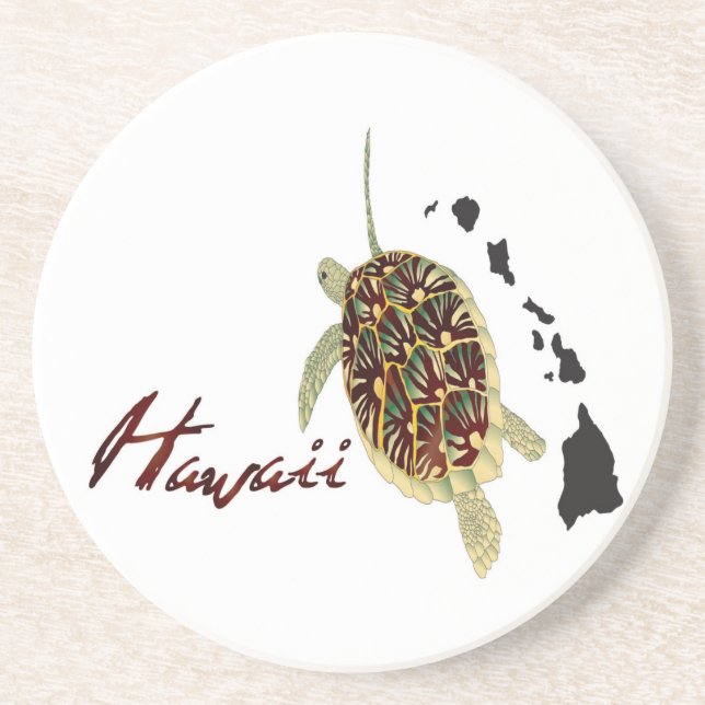 Hawaii Green Sea Turtle Coaster (Front)