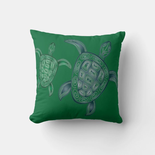 Hawaii Green Sea Turtle Cushion (Front)
