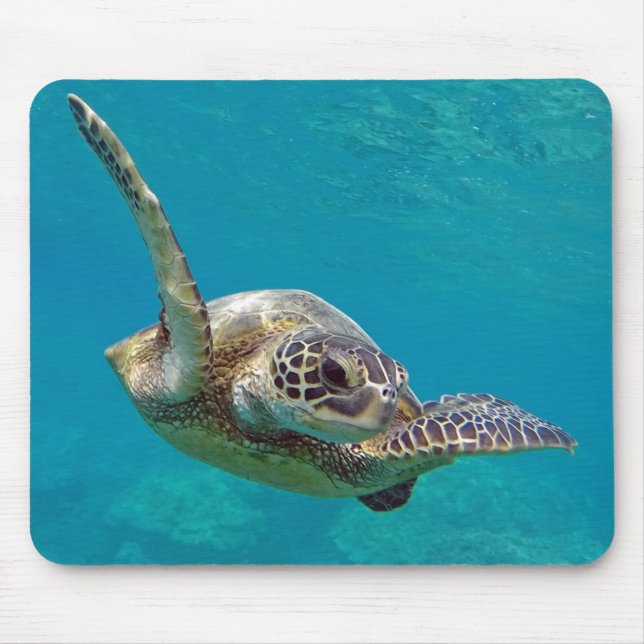 Hawaii Green Sea Turtle - Honu Mouse Pad (Front)