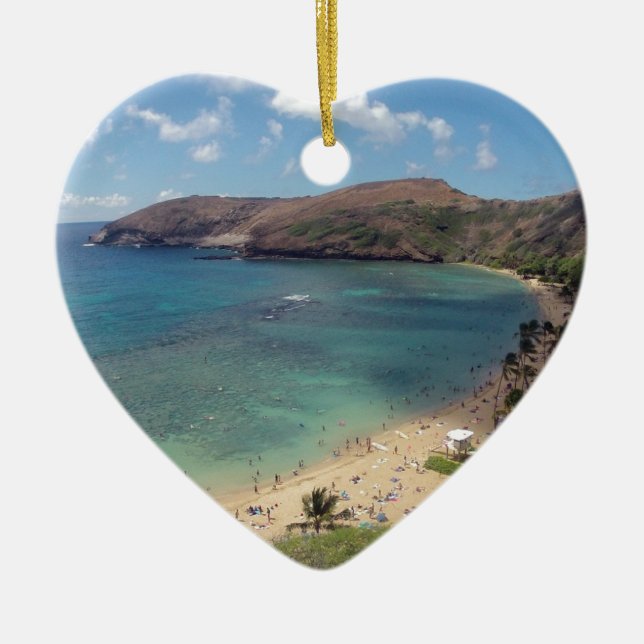 Hawaii Hanauma Bay Oahu Ceramic Ornament (Front)