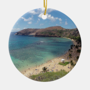 Hawaii Hanauma Bay Oahu Ceramic Ornament