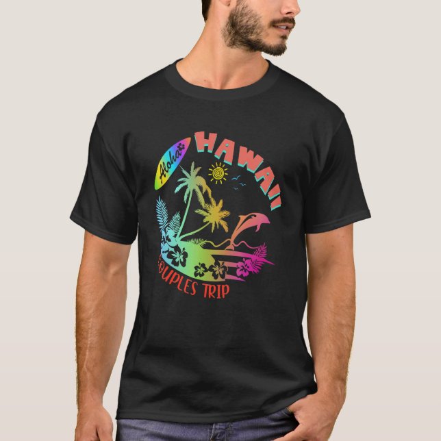 Hawaii Hawaiian Aloha Vacation Matching Family Gro T-Shirt (Front)