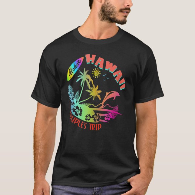 Hawaii Hawaiian Aloha Vacation Matching Family Gro T-Shirt (Front)