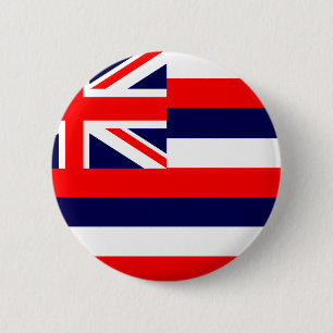 HAWAII / HAWAIIAN FLAG 6 CM ROUND BADGE