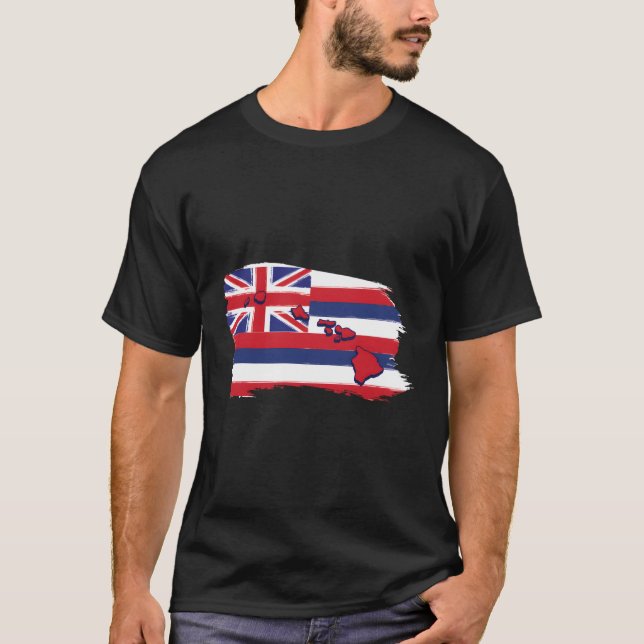 Hawaii Hawaiian Flag Beach Aloha Summer Vacation T-Shirt (Front)