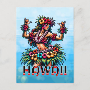 Hawaii Hawaiian Hula Dancer Postcard