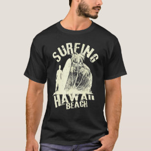 Hawaii Hawaiian Island Vintage Surfing Beach T-Shirt