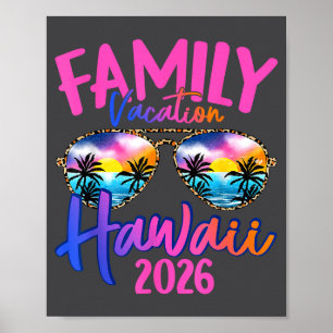 Hawaii Hawaiian Vacation 2026 Souvenir Matching Fa Poster