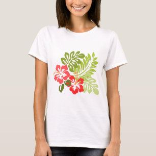 Hawaii Hibiscus Flora Floral Flowers Blossoms T-Shirt