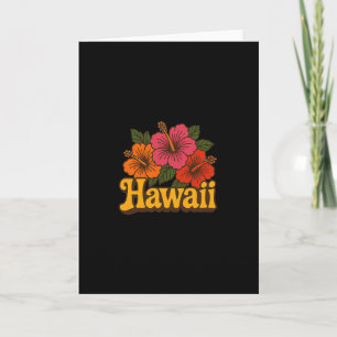 Hawaii Hibiscus Illustration Hawaiian Vacation 1 Card