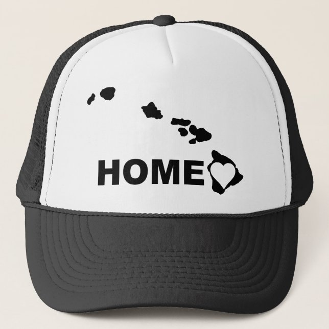 Hawaii Home Away From State Ball Cap Hat (Front)