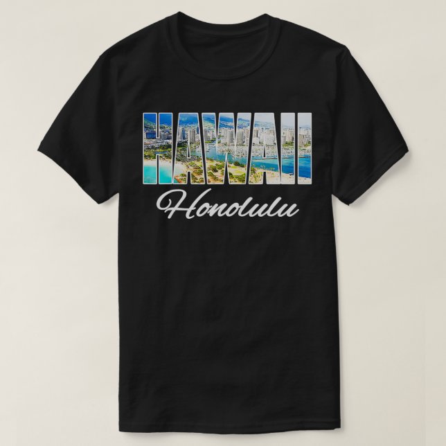 Hawaii Honolulu  Beach Hawaiian Island  T-Shirt (Design Front)