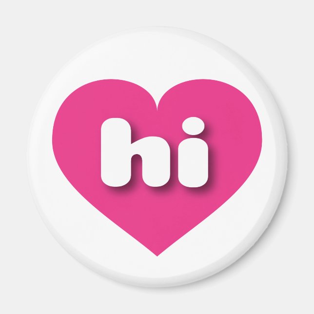 Hawaii hot pink heart - I love hi Magnet (Front)