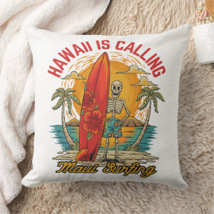 Hawaii Is Calling Maui Surfing Island Vibes Cushion