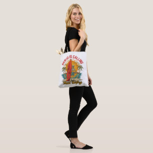 Hawaii Is Calling Maui Surfing Island Vibes Tote Bag