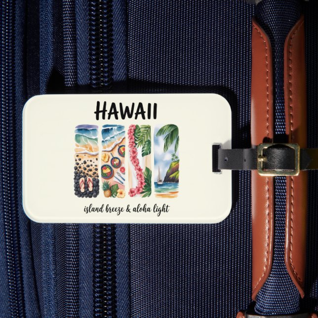 Hawaii – Island Breeze & Aloha Light  Luggage Tag (Front Insitu 4)