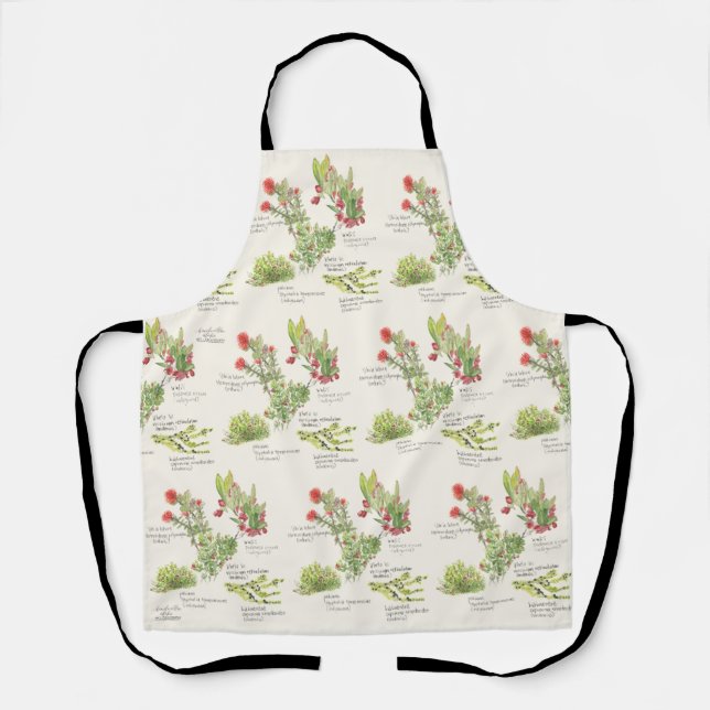 Hawai'i Island Volcano Native Plants Apron (Front)