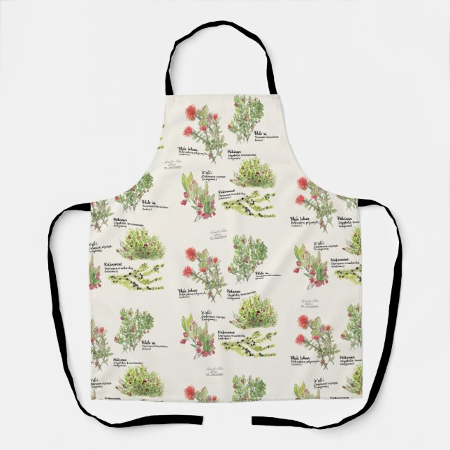 Hawai'i Island Volcano Native Plants Apron (Front)