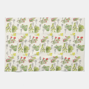 Hawai'i Island Volcano Native Plants Kitchen Towel