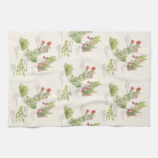 Hawai'i Island Volcano Native Plants Kitchen Towel