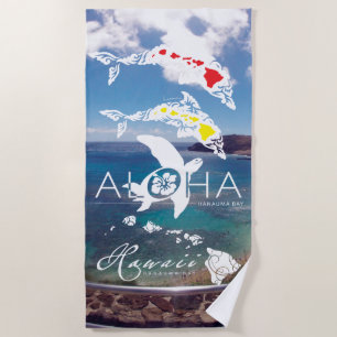 Hawaii Islands Aloha Beach Towel