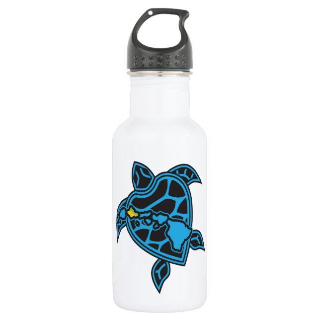 Hawaii Islands and Hawaii Turtle 532 Ml Water Bottle (Front)