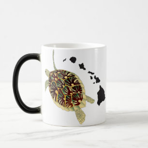 Hawaii Islands and Hawaii Turtle Magic Mug