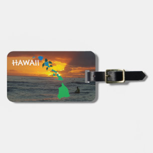 Hawaii islands luggage tag