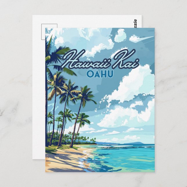 Hawaii Kai Honolulu Oahu Hawaii Retro Postcard (Front/Back)