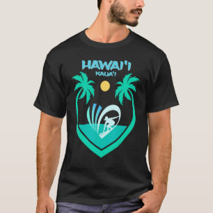 Hawaii Kauai Surf Beach Palms Aloha Oahu USA Souve T-Shirt