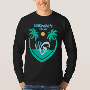 Hawaii Kauai Surf Beach Palms Oahu USA Souvenir Al T-Shirt