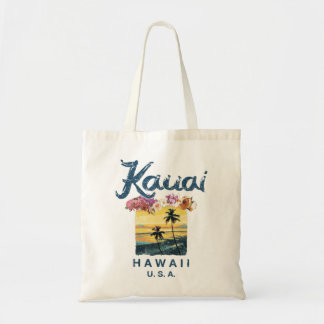 Hawaii Kauai Vintage Hawaiian Surfing Retro 1732 Tote Bag