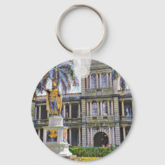 Hawaii King Kamehameha Modern Key Ring