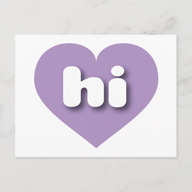 Hawaii lavender heart - I love hi Postcard (Front)