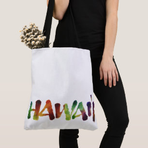 Hawai'i Lettering - Colourful Hawaii Beach Fun Tote Bag
