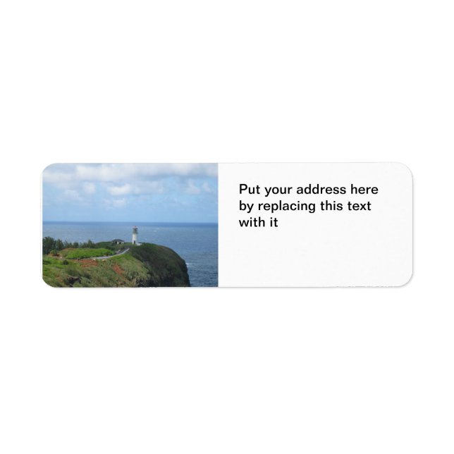 Hawaii lighthouse return address label (Front)
