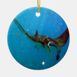Hawaii Manta Ray Ceramic Ornament