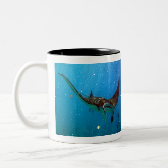 Hawaii Manta Ray Two-Tone Coffee Mug (Left)