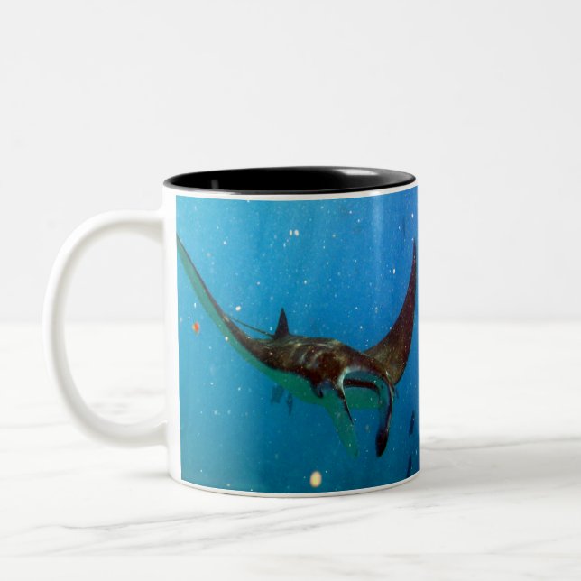 Hawaii Manta Ray Two-Tone Coffee Mug (Left)