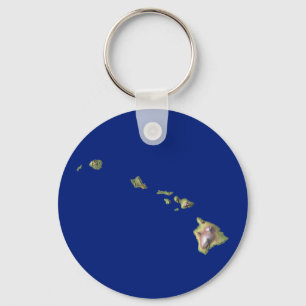 Hawaii Map Keychain