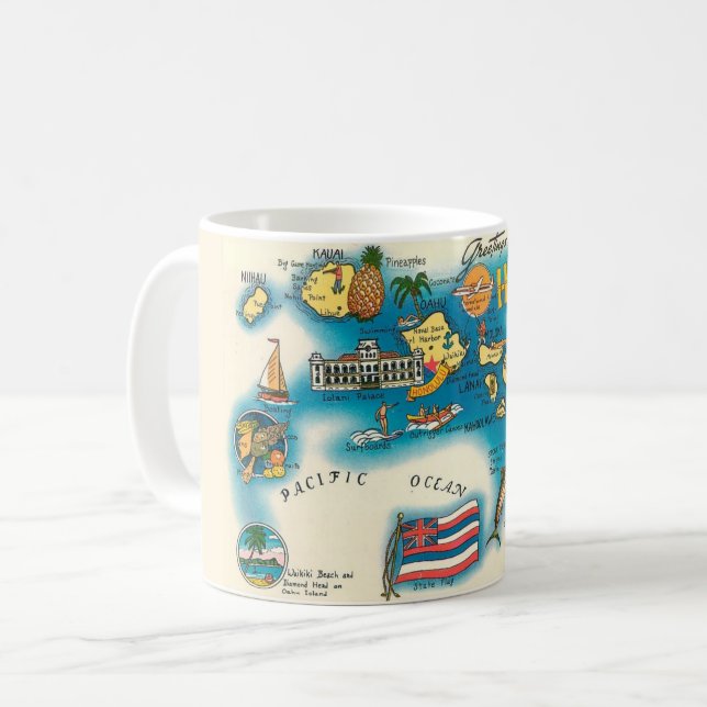 Hawaii Map Mug (Front Left)