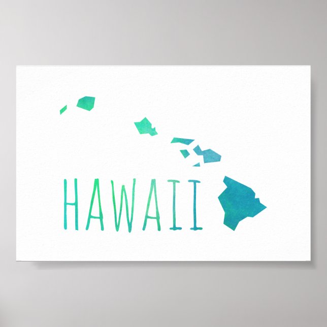 Hawaii Map Poster (Front)