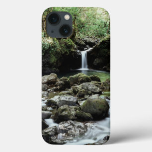 Hawaii, Maui, A waterfall flows into Blue Pool iPhone 13 Case