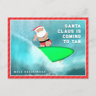 Hawaii Mele Kalikimaka Christmas Postcard