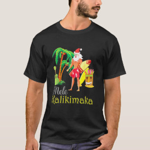 Hawaii Mele Kalikimaka Santa Surfing Christmas Ugl T-Shirt