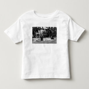Hawaii - Navy Boys Waiting for Bus Outside YMCA Toddler T-Shirt