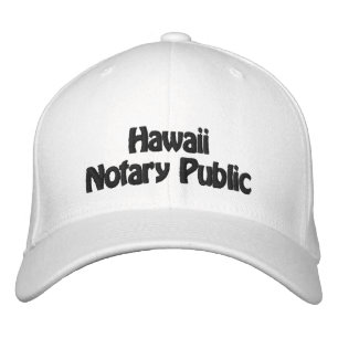 Hawaii Notary Public Embroidered Baseball Cap
