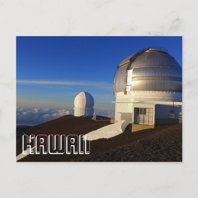 Hawaii Observatory Mauna Kea travel photograph Postcard (Front)