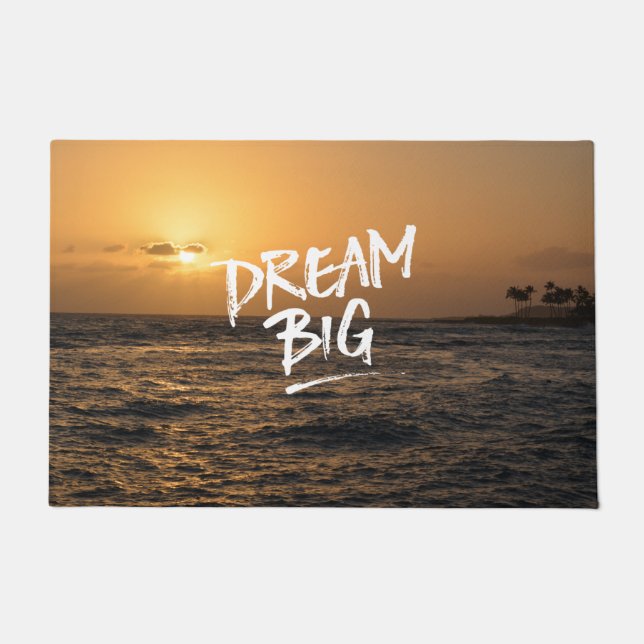 Hawaii Ocean Sunset Dream Big Doormat (Front)